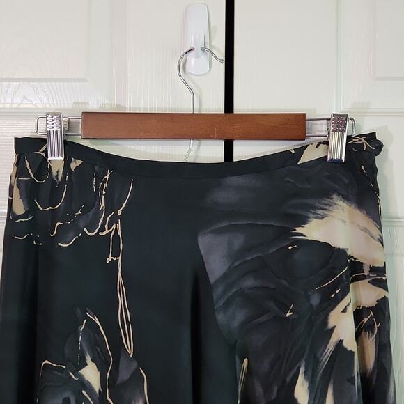 Studio By Liz Claiborne Black Florl Maxi Skirt Size 10 Whimsigoth Fairy Academia - Picture 4 of 11